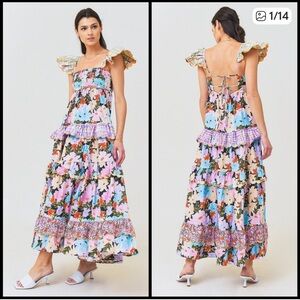 Celia B Floral Multicolor Dress Small